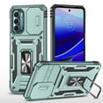 thumbnail image 1 of Case for Motorola Moto G Stylus 5G(2023), Sliding Lens Camera Cover Protection Ring Kickstand Compatible with Magnetic Car Mount Military Grade Hybrid Rugged PC Soft TPU Shockproof Case, Darkgreen, 1 of 7