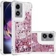 thumbnail image 1 of Case for Motorola Moto G Stylus 5G 2024 Case Glitter Cute Luxury Love Liquid Quicksand Clear Soft TPU Girls Women Bumper Shockproof Protective Cover for Moto G Stylus 5G 2024 Rose Gold YB, 1 of 14