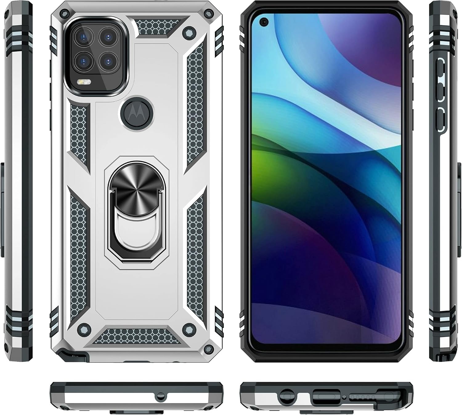 Custodia Motorola Moto G Stylus 5G Custodia Robusta Antiurto BENTOBEN Per Motorola Moto G Stylus 5G (2021): Verde, Ibrida, Glow! Custodia Antiurto Motorola G Stylus 5G 2021 - Foto 9