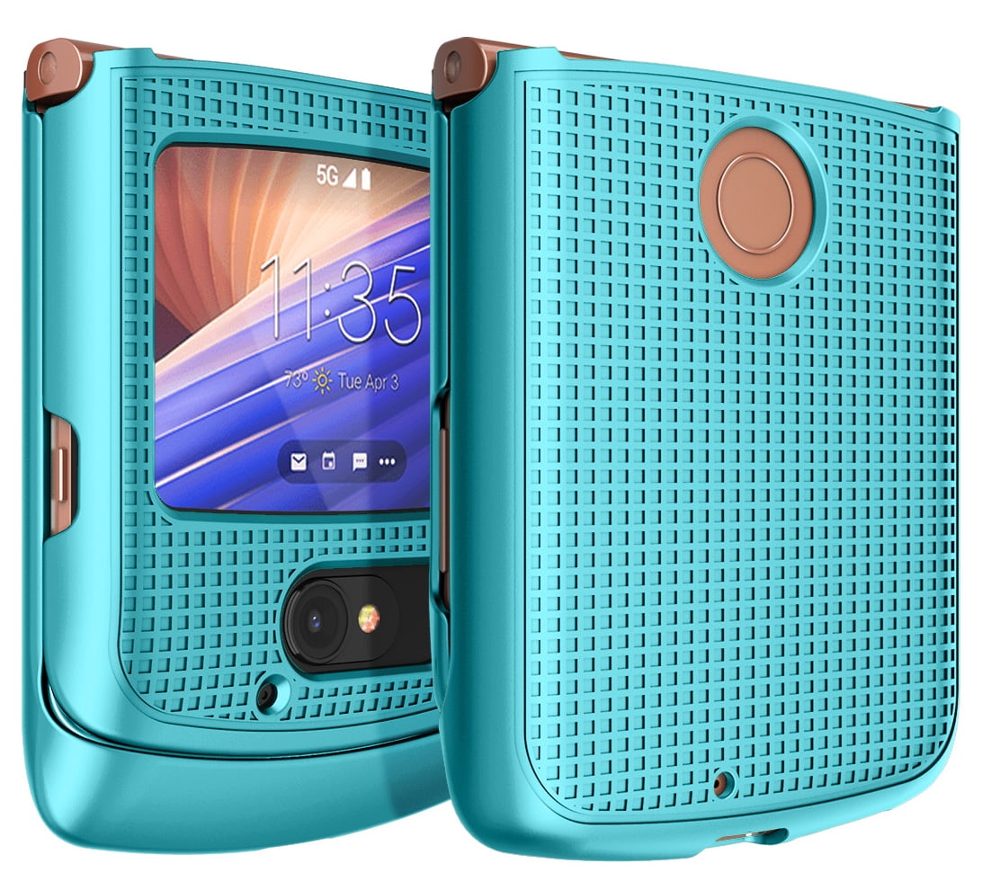 Case for Motorola RAZR 5G Flip Phone, Nakedcellphone [Teal Mint Cyan