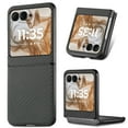 thumbnail image 1 of Case for Motorola Razr 2024 Fiber Texture Case, Slim Thin Protective Cover Skin for Motorola Razr 2024, with Anti-Slip Strip Sturdy Shockproof Lens Protection Phone Case, Black, 1 of 11