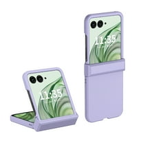 Case for Motorola Razr  2024 Rugged with Hinge Protection, Heavy Duty Rugged Protective Hard PC Phone Cover, Anti-Fingerprint Shockproof Slim Cover for Motorola Razr  2024, Purple