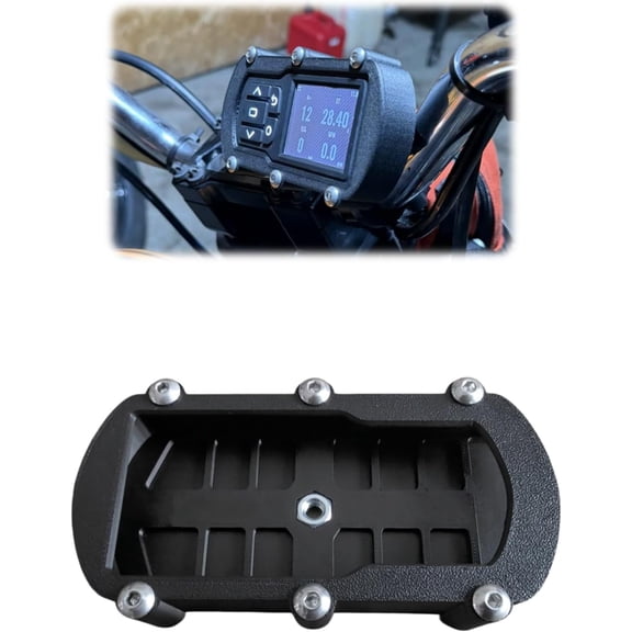 Case Mount Compatible with Dynojet Power Vision 3, Protective Holster & Handlebar Mount for PV3 Tuner, Secure Cable Routing for Motorcycles