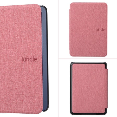 Case for New Kindle Paperwhite 12th Gen 2024/Signature Edition 12th Gen/Colorsoft Signature Edition 1st Gen Slim Light Cover, Cloth Pattern Hard PC Auto Wake/Sleep Foldable Protective Cover, Pink