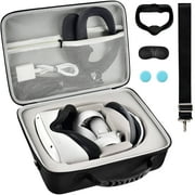 Case for Oculus Quest 2 Virtual Reality Headset/ Elite Strap/ Touch Controllers VR2 Advanced All-in-One Accessories with Silicone Face Cover, Lens Protector No Device