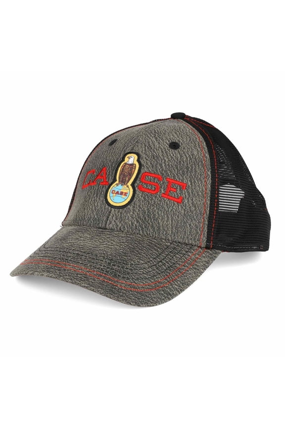 Case Old Abe Eagle Gray & Black Canvas Mesh Back Cap IH07-2774