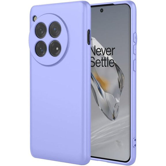 Case for OnePlus 12R 5G,Liquid Silicone Rubber Bumper Soft Microfiber Lining Cushion Ultra Slim Shockproof Protective Anti-Scratch Phone Case for OnePlus 12R/OnePlus Ace 3 5G (Purple)