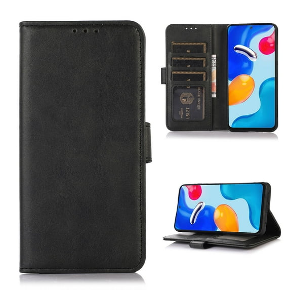 Case for OnePlus Nord N10 5G, PU Leather Folio Flip Wallet Case with Card Holster Stand Kickstand Magnetic Closure Shockproof Phone Cover for OnePlus Nord N10 5G,Black