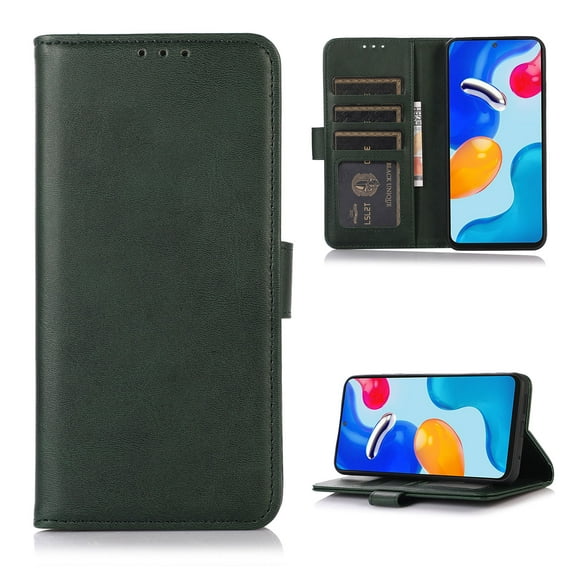 Case for OnePlus Nord N10 5G, PU Leather Folio Flip Wallet Case with Card Holster Stand Kickstand Magnetic Closure Shockproof Phone Cover for OnePlus Nord N10 5G,Darkgreen
