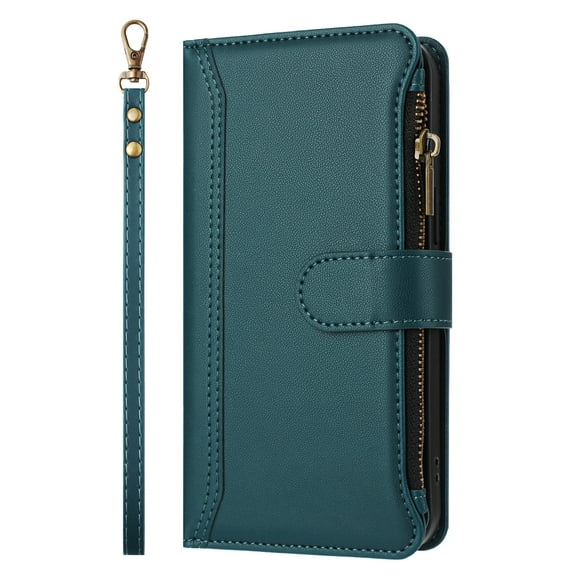 Case for OnePlus Nord N30 SE 5G Classic Leather Phone Case with Detachable Wrist Strap Zipper Pocket Card Holder Kickstand Support Wireless Charging Shockproof Cover