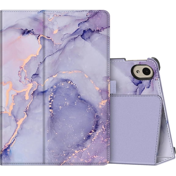 Case for Onn. 11" Tablet Pro (2024 Model) - Premium Vegan Leather Folio Protective Stand Cover with Pencil Holder Compatible Onn 11 Inch Gen4 100146660 (Lilac Marble)