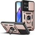 thumbnail image 1 of Case for Oppo Reno8 5G (NOT 4G) with Slide Camera Cover, Military Grade Drop Protective Phone Cover Case with Ring Kickstand for Oppo Reno 8 5G SJ Rose Gold, 1 of 7