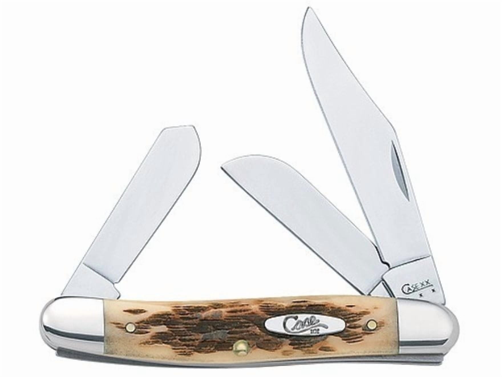 Case Amber Bone SS Stockman Pocket Knife