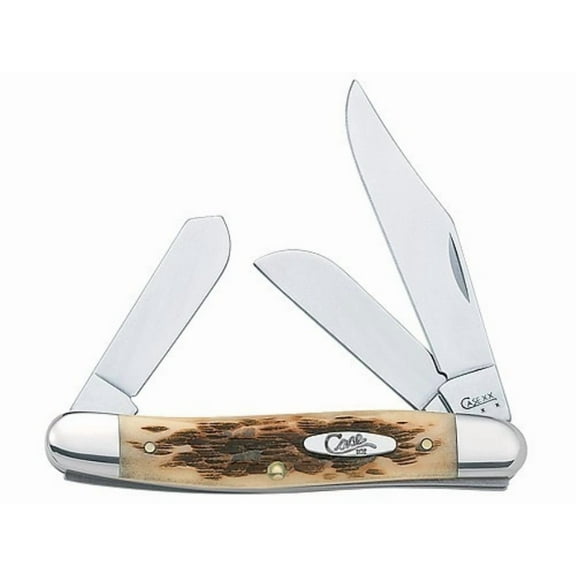 Case Peach Seed Jig Amber Bone Stockman 00128