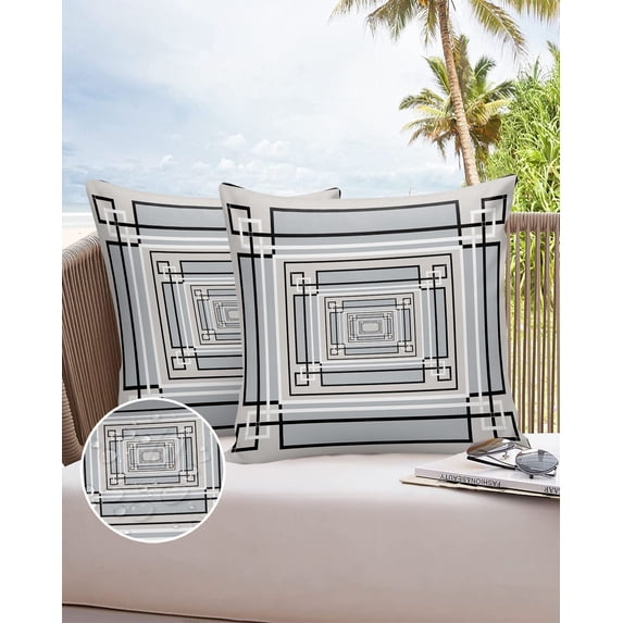 Case Pillow Decor Home Modern Cover Cushion Waterproof Chair Garden Outdoor Les Abstract Texture