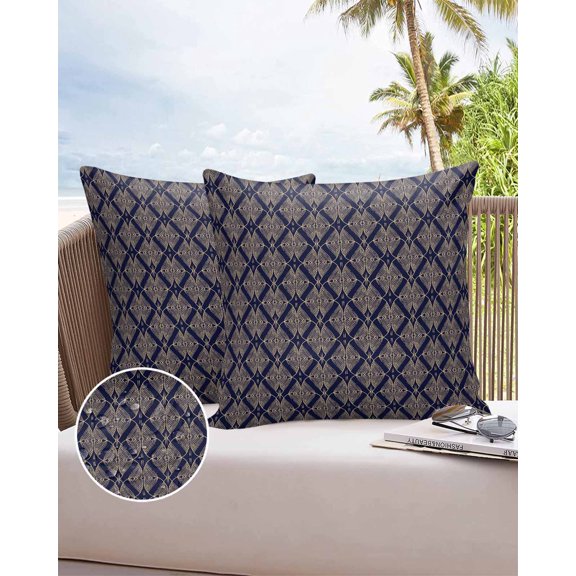 Case Pillow Decor Home Wallpaper Abstract Floral Retro Cover Cushion Waterproof Chair Garden Outdoor