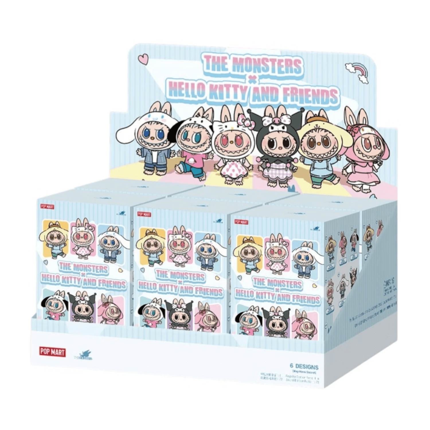 Case Pop Mart The Monsters (Labubu) Hello Kitty and Friends Series Vinyl Plush Blind Box