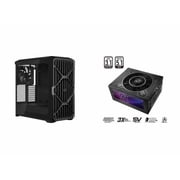 Case Power Supply Combo - Cooler Master HAF II 500 ATX Computer Case Bundle with ASRock Phantom Gaming PG-1600G 1600W 80 PLUS GOLD & Cybenetics PLATINUM Full Modular Power Supply
