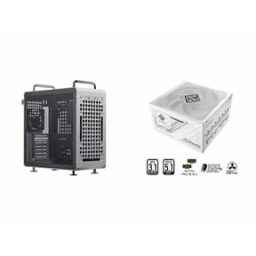 Case Power Supply Combo - Cooler Master QUBE 540 ATX Mid-Tower Computer Case Bundle with ASRock Steel Legend SL-1200GW 1200W 80 PLUS GOLD & Cybenetics PLATINUM Full Modular Power Supply