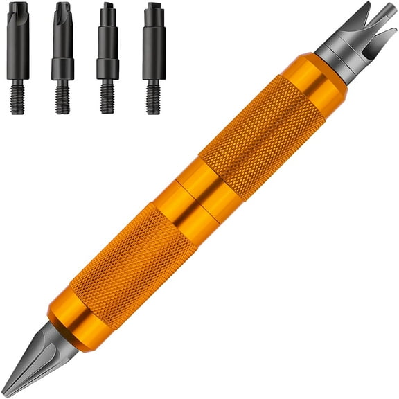Case Prep Multi-Tool for Case Trimmer, Crafting Case Pocket Cleaner, Reamer and Chamfer Deburring Tools -Reloading Tool for .17 to .45 Caliber (orange color)