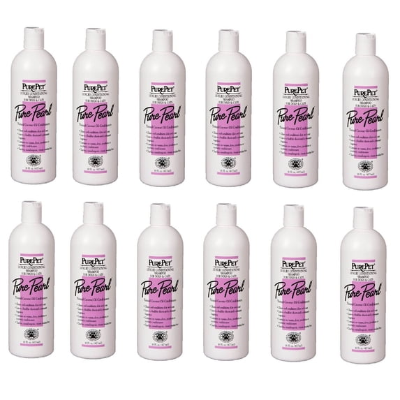 Case Prices PurePet Pure Pearl Luxury Conditioning Dog Cat Shampoo Concentrate (16 oz Case - 12 Bottles)