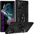 thumbnail image 1 of Case for S22 Ultra Phone Case Samsung Galaxy S22 Ultra Case, Military Grade, Heavy Duty, with Ring Holder Stand, Support Magnet Car Mount for Samsung Galaxy S22 Ultra Case Black, 1 of 12