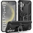 thumbnail image 1 of Case for S24 Phone Case Samsung Galaxy S24 Case, Military Grade, Heavy Duty, with Ring Holder Stand, Support Magnet Car Mount for Samsung Galaxy S24 Case Black, 1 of 14