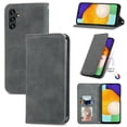 thumbnail image 1 of Case for Samsung A05s, Classic Business Premium PU Leather Cover TPU Bumper with Card Holder Kickstand Magnetic Adsorption Flip Wallet Case Cover for Galaxy A05s, Gray, 1 of 5