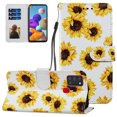 thumbnail image 1 of Case for Samsung A21S 5G Cover for Galaxy A21s (Not Fit A21), Allytech Folio PU Leather and TPU Inner Anti-Scratch Folding Stand Wallet Case with Removable Lanyard for Galaxy A21S 6.5", Sunflower, 1 of 2