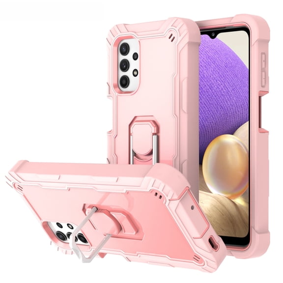 Case for Samsung A32 5G Case, Galaxy A32 Case, Allytech Slim Fit Rugged 3-Layer Shockproof Protection Hybrid Kickstand Phone Case Cover for Samsung Galaxy A32 5G[NOT for 4G], Rosegold