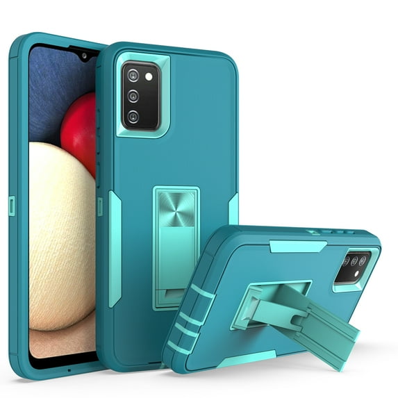 Case for Samsung Galaxy A02S (US Version) 6.5", Allytech Military Grade Heavy Duty Magnetic Kickstand Car Mount Protection Phone Case Cover for Samsung Galaxy A02S US Version, Lake Blue