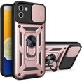 thumbnail image 1 of Case for Samsung Galaxy A03 with Slide Camera Cover,Military Grade Heavy Duty Protection Phone Case Cover with Magnetic Ring Kickstand for Samsung Galaxy A03 SJ Rose Gold, 1 of 9