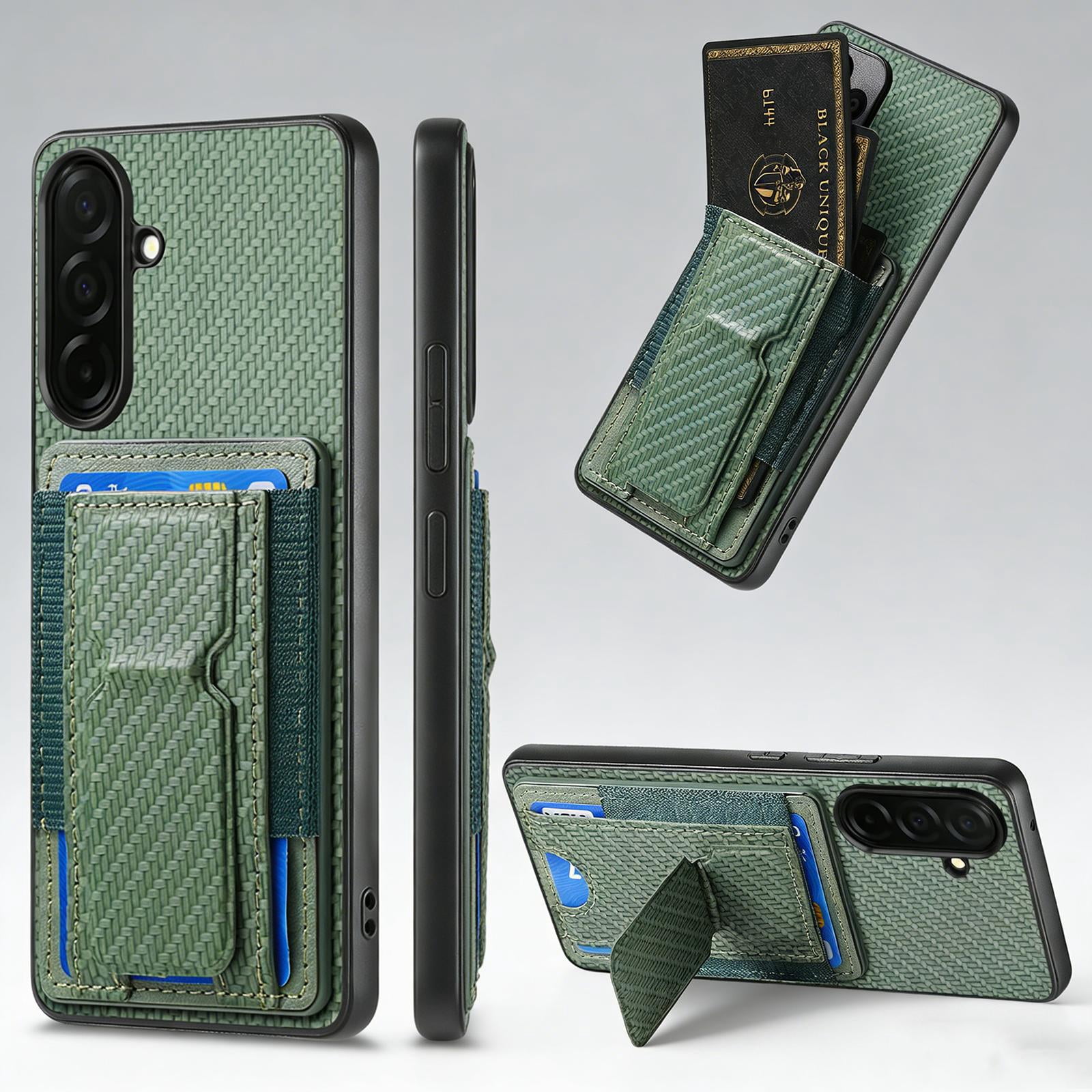 Case for Samsung Galaxy A07 Back Wallet Case, Carbon Fiber PU Leather ...