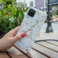 thumbnail image 1 of Case for Samsung Galaxy A12 5G, Soft TPU + IMD Marble Print Pattern Case for Girls Drop Protection Sturdy Compatible with Samsung Galaxy A12 5G Ultra Slim Wireless Charging,White Marble, 1 of 4