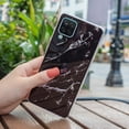 thumbnail image 1 of Case for Samsung Galaxy A12 5G, Soft TPU + IMD Marble Print Pattern Case for Girls Drop Protection Sturdy Compatible with Samsung Galaxy A12 5G Ultra Slim Wireless Charging,Black Marble, 1 of 4