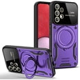 thumbnail image 1 of Case for Samsung Galaxy A13 4G with Magnetic Attraction 360° Ring Stand Cover for Samsung Galaxy A13 4G with Screen Camera Protector Hard PC TPU Case Purple, 1 of 7