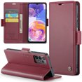 thumbnail image 1 of Case for Samsung Galaxy A13 4G Wallet Case, Retro PU Leather Flip Case with Magnetic Closure, [RFID Blocking] Card Holder and Kickstand for Men Women, TPU Shockproof Full Protective Case, Wine, 1 of 11