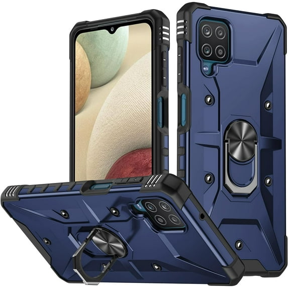 Case for Samsung Galaxy A13 5G Case Galaxy A32 5G Case Military Grade Drop Case with Kickstand Metel Ring Magnetic Holder Shockproof Protective for Galaxy A13 5G Phone Case (Blue)