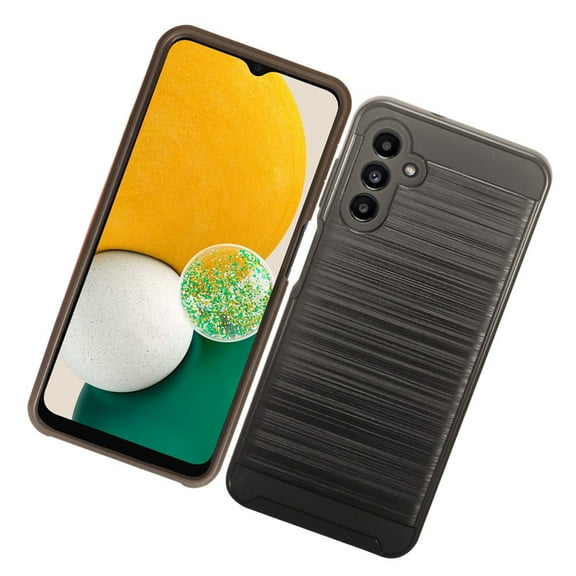 Case for Samsung Galaxy A13 5G Brushed Texture Slim Hybrid Shockproof Dual Layer Hard PC TPU Armor Rugged Protective Cover for Galaxy A13 5G by Xcell - Black