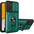thumbnail image 1 of Case for Samsung Galaxy A13 5G with Card Holder, Heavy Duty Protection Phone Case with Magnetic Ring Kickstand Slide Camera Cover for Samsung Galaxy A13 5G      Green, 1 of 9