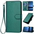 thumbnail image 1 of Case for Samsung Galaxy A13 5G Wallet Cover, Kickstand PU Leather Magnetic Protective Flip Lanyard Cover with [RFID Blocking] [Card Slots]  [Wrist Strap] [TPU Interior Shockproof], Dark Green, 1 of 12