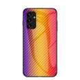 thumbnail image 1 of Case for Samsung Galaxy A14 5G Carbon Fiber Texture Tempered Glass Cover, Slim Thin Fit Soft Silicone Rugged Back Shockproof Anti-Scratches Anti-Fingerprints Case for Samsung A14 5G, Gold, 1 of 10