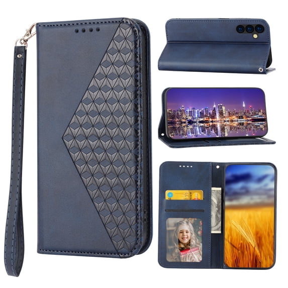 Case for Samsung Galaxy A14 5G, Magnetic Matte Premium PU Leather Stand ...