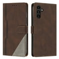 thumbnail image 1 of Case for Samsung Galaxy A14 5G, PU Leather Wallet Folio Card Holder Kickstand Shockproof Drop Protection Wrist Strap Wireless Charging Phone Case Cover Compatible with A14 5G, Brown, 1 of 10