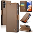 thumbnail image 1 of Case for Samsung Galaxy A14 5G Wallet Case, Retro PU Leather Flip Case with Magnetic Closure, [RFID Blocking] Card Holder and Kickstand for Men Women, TPU Shockproof Full Protective Case, Brown, 1 of 11