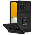thumbnail image 1 of Case for Samsung Galaxy A16 4G/5G with Camera Lens Sliding Cover, Heavy Duty Rugged Ring Stand Case, Military Grade Drop Resistant Magnetic Car Mount Shockproof Case for Samsung Galaxy A16, Black, 1 of 8