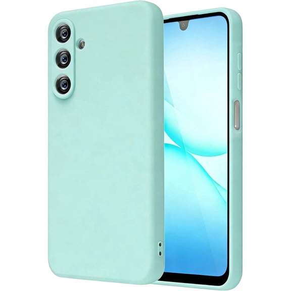 Case for Samsung Galaxy A17 5G / 4G 6.7",Liquid Silicone Slim Full-Body Protective Phone Case Cover,Rugged Anti-Drop Shockproof Scratch Protective Case (Light Cyan)