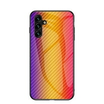 Case for Samsung Galaxy A17 5G Case, Tempered Glass   Soft TPU Bumper with Gradient Color Design Hybrid Back Slim Anti-Drop Phone Case Cover for Galaxy A17 5G, Gold