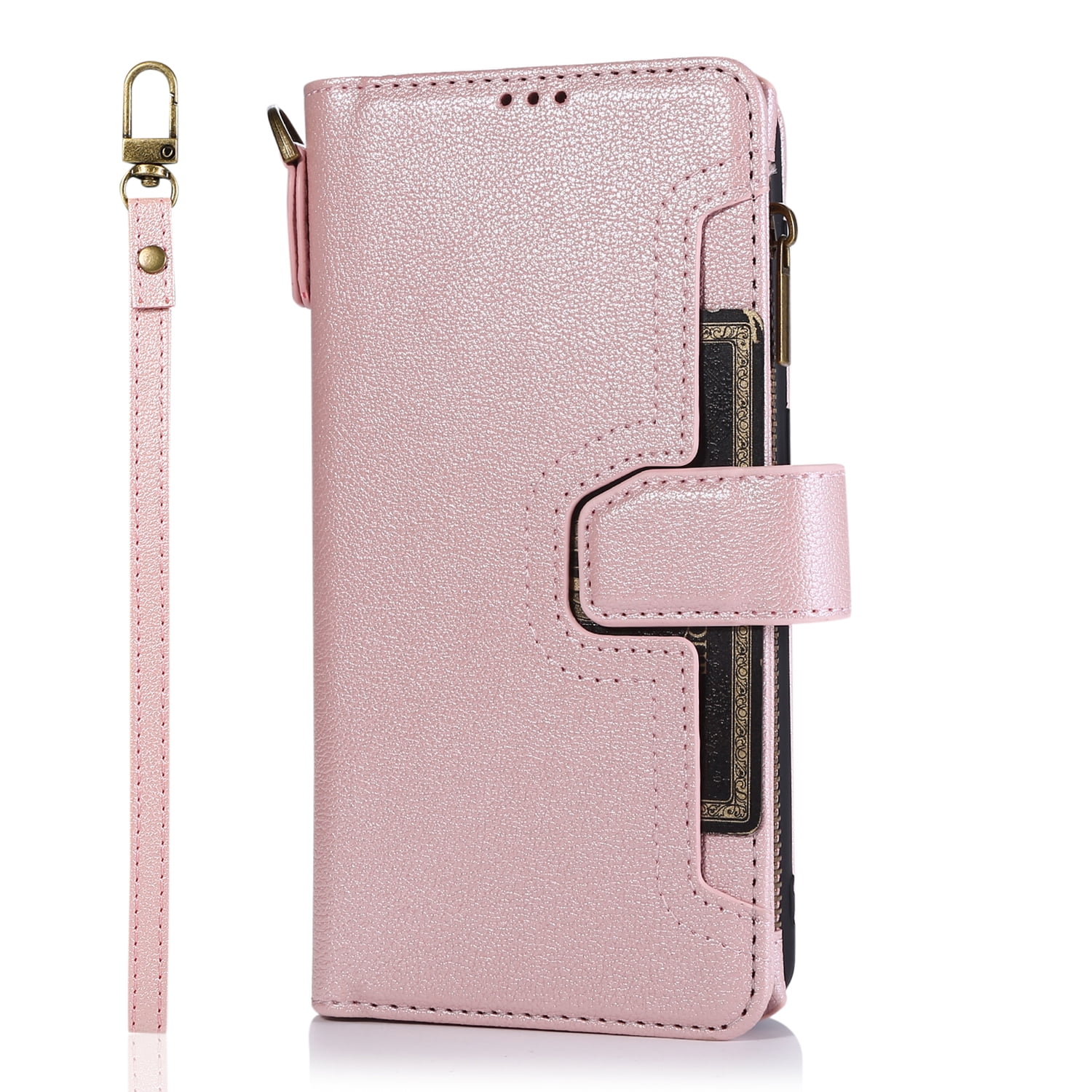 Zipper Case For Realme 8 Pro/Realme 8 Button Design, Zipper Pocket PU Leather Phone Magnetic Cover, Wallet Case For Realme 8 Pro/Realme 8-001 - View #4