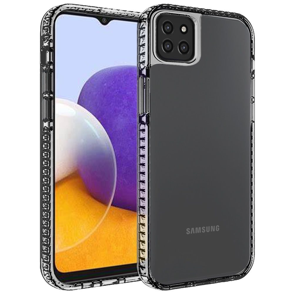 Kasus Samsung Galaxy A22 5G Crystal Clear Rugged Shockproof Hybrid